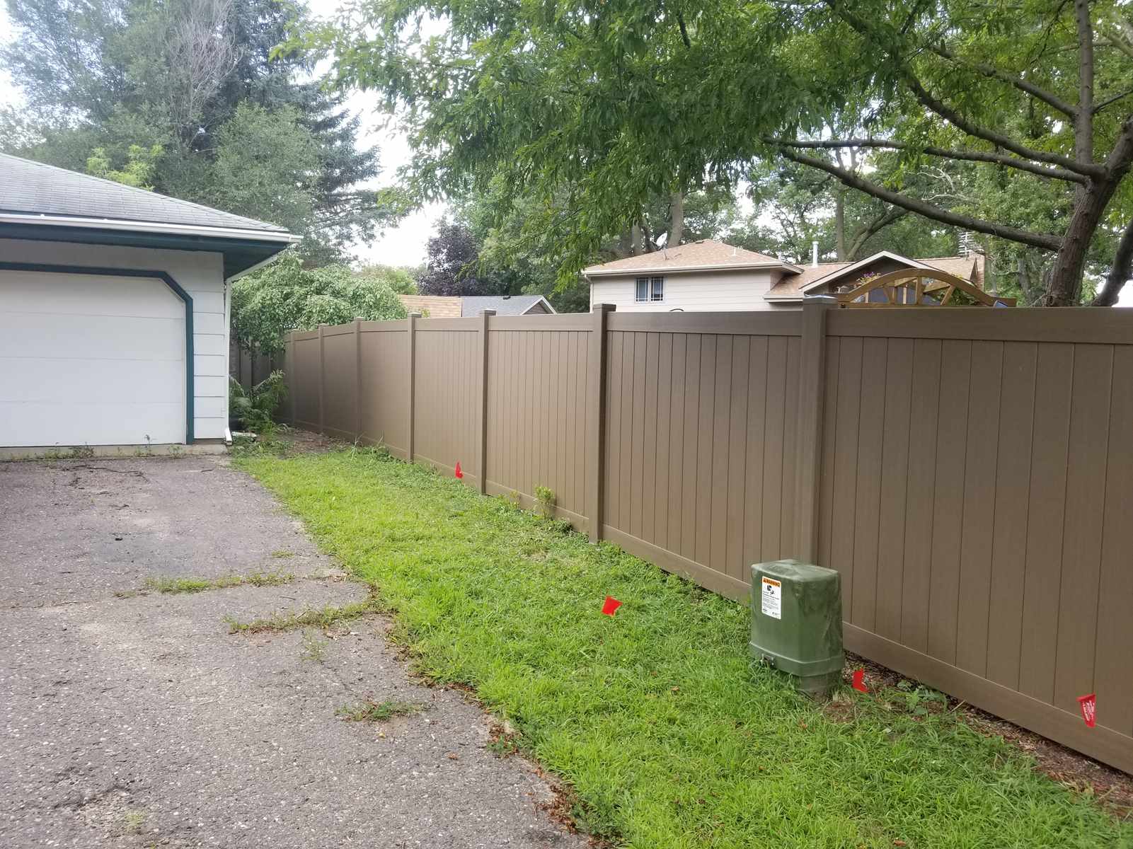 Wood Grain Vinyl Privacy Fence MN