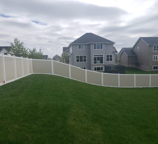 Two Tone Vinyl Privacy Fence Three