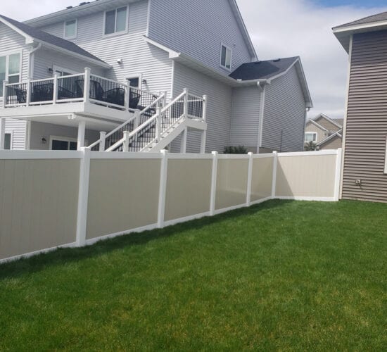 Two Tone Vinyl Privacy Fence Two