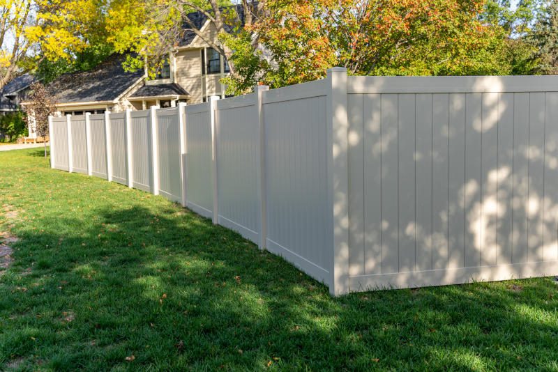 vinyl fence around a home in andover